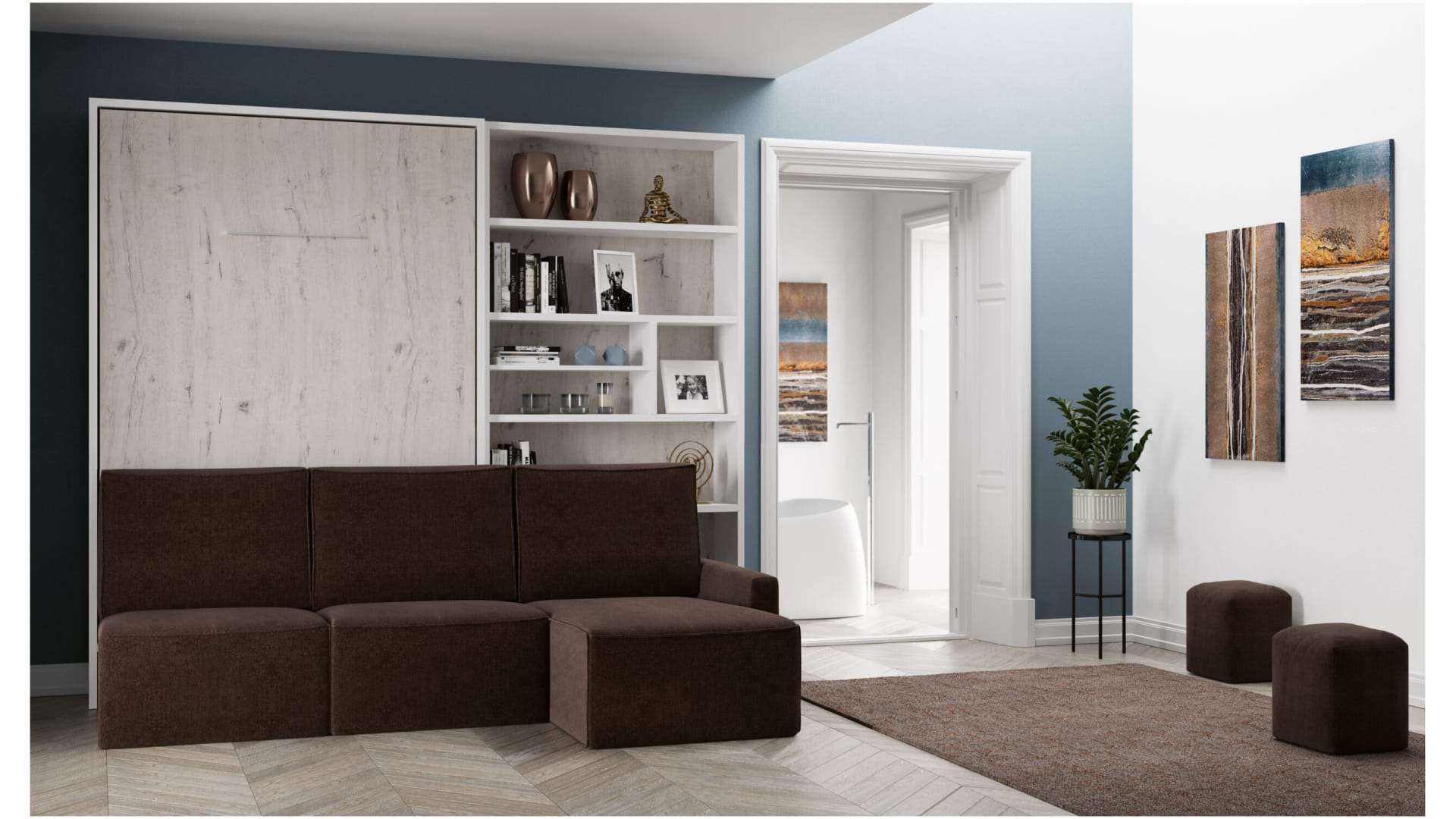 Cama Abatible Doble con Sofá Origen Hogar Yecla