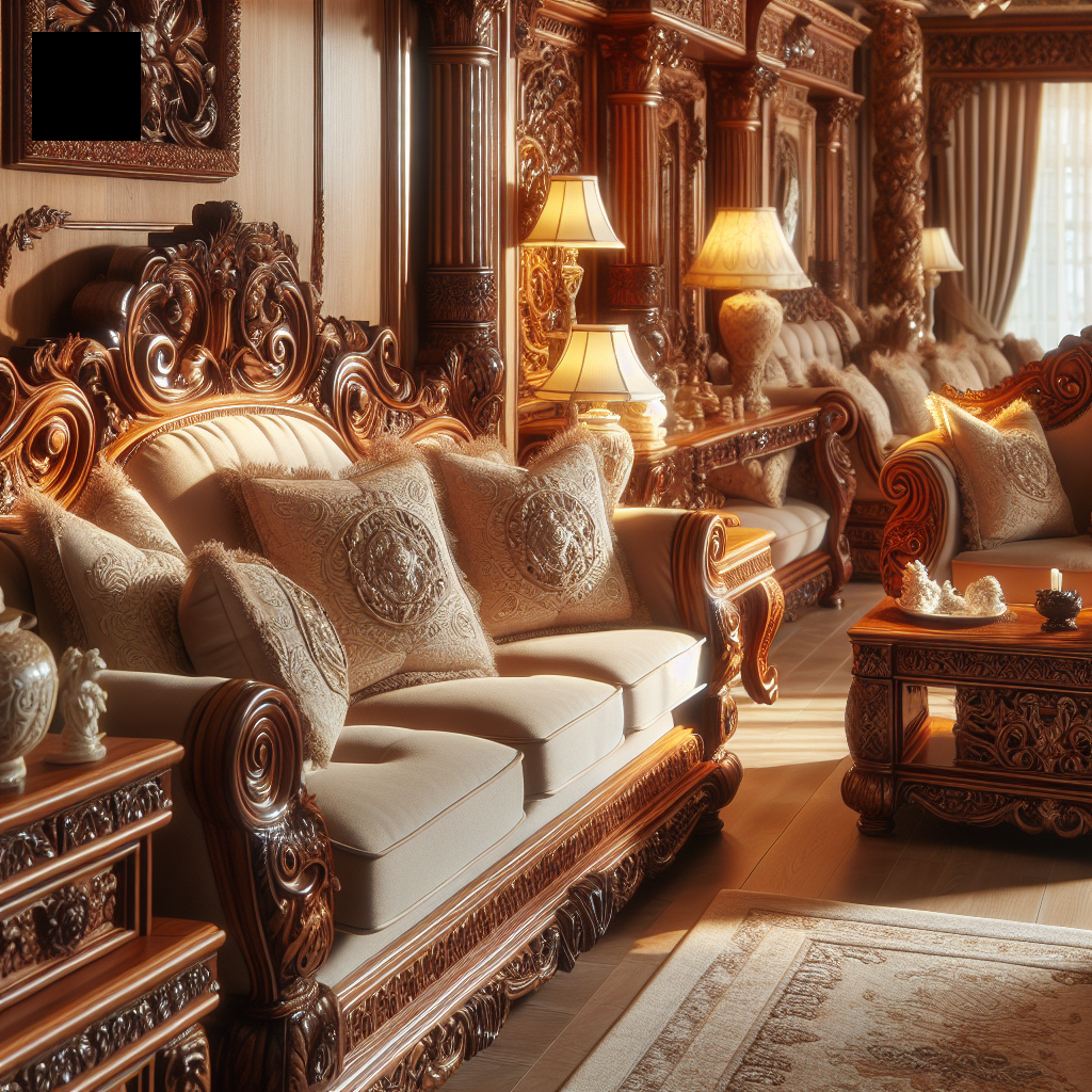 Muebles para una casa de estilo clásico en sala de estar