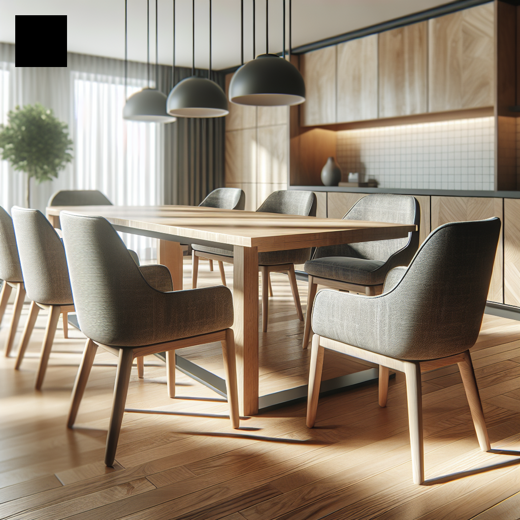 Sillas de comedor cómodas y duraderas en un comedor moderno