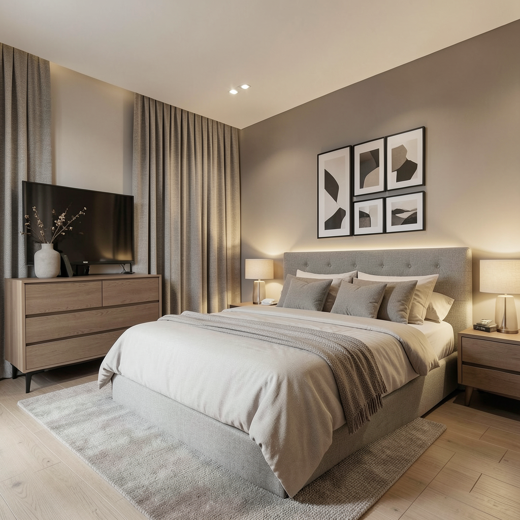 Habitación organizada y acogedora para mejorar la calidad del sueño en casa
